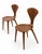 1960s ‘’Pretzel” Armless Chairs in Manner ofNorman Cherner for Plycraft- Pair For Sale - Image 5 of 6