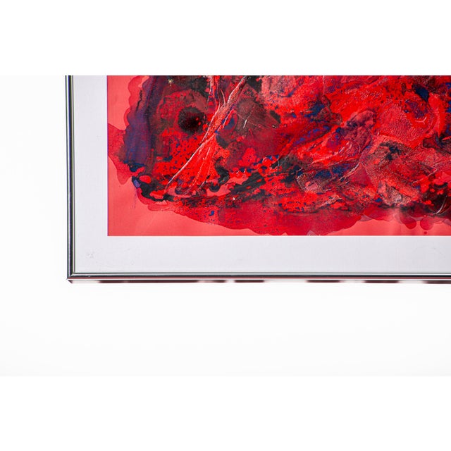 Jozef Mees, Abstract Composition (II), Oil on Paper, 1962, Framed For Sale - Image 4 of 6