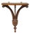 Late 20th Century Regency Style Mahogany Plume Prince of Wales Carved Wall Mount Bracket Shelf For Sale