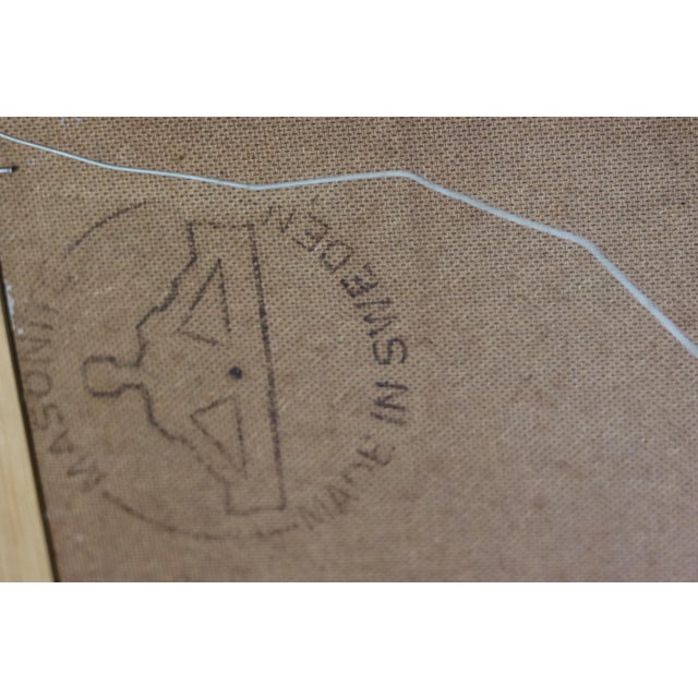 Original Swedish Mid-Century Oil on Canvas "Leap\." by Ebbe Höglund signed, dimensions - Vintage & Framed Measurements:...