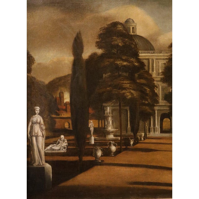 Early 18th Century Bottega Di Isaac De Moucheron, Moucheron Garden Villa, 1720, Oil on Canvas For Sale - Image 5 of 14