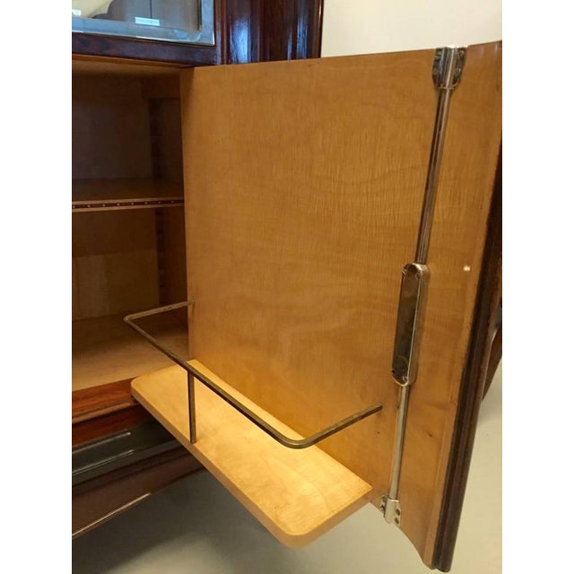 French Art Deco Vitrine Bar or Display Cabinet in the Style of Jules Leleu For Sale - Image 10 of 11