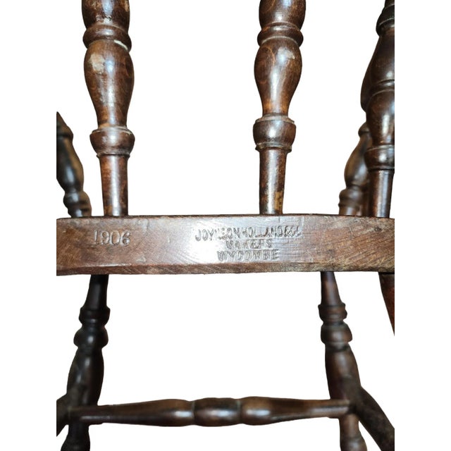1906 English Oak Smokers Bow Armchair by Joynson Holland & Co. For Sale In Atlanta - Image 6 of 8