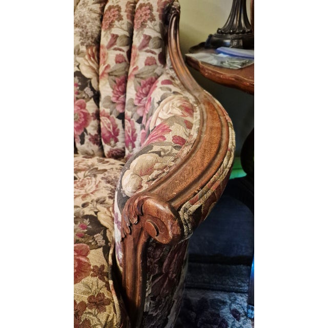 Early 20th Century Traditional Antique Sofa, Reupholstered For Sale - Image 4 of 8