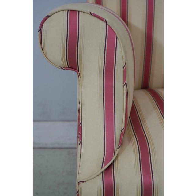 Vintage Upholstered Georgian Style Rolled Arm 6 Leg Loveseat For Sale - Image 11 of 18