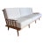 Reupholstered Vintage Spindle Back Sofa by Manuel Martin For Sale
