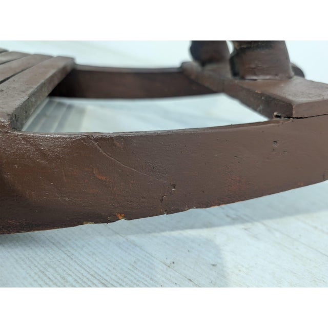 Antique Wooden Rocking Horse, 1920s For Sale - Image 13 of 16