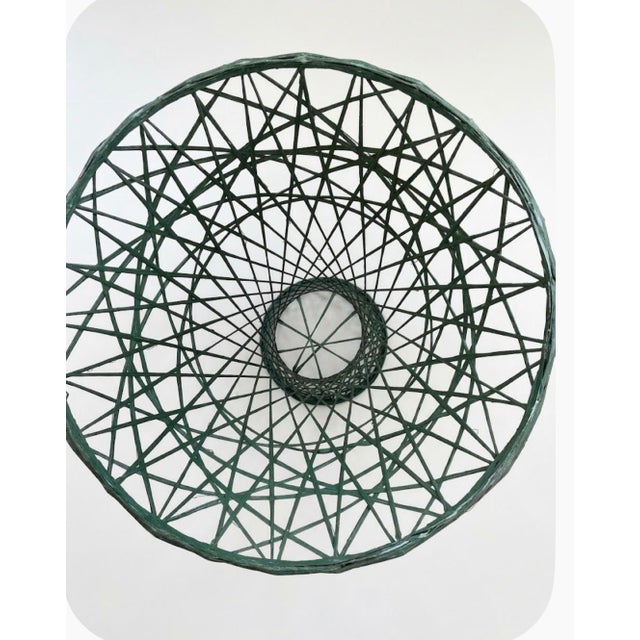 1970s Mid Century Spun Fiberglass Plant Stand/Table Dark Green Styled After Russell Woodward For Sale - Image 5 of 7