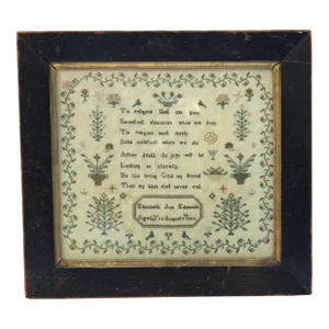 1829 Sampler Made by Elizabeth Ann Edmonds in Period Frame, English