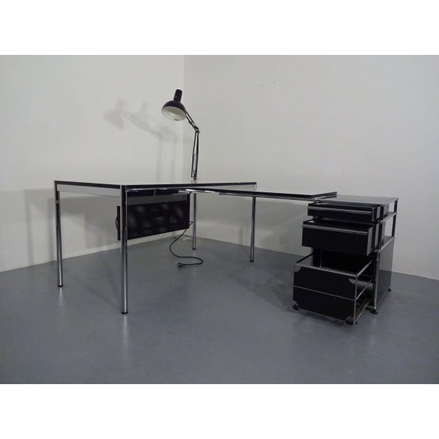 Black Large Desk by Fritz Haller and Paul Schärer for USM Haller, Switzerland, 1990s For Sale - Image 8 of 18