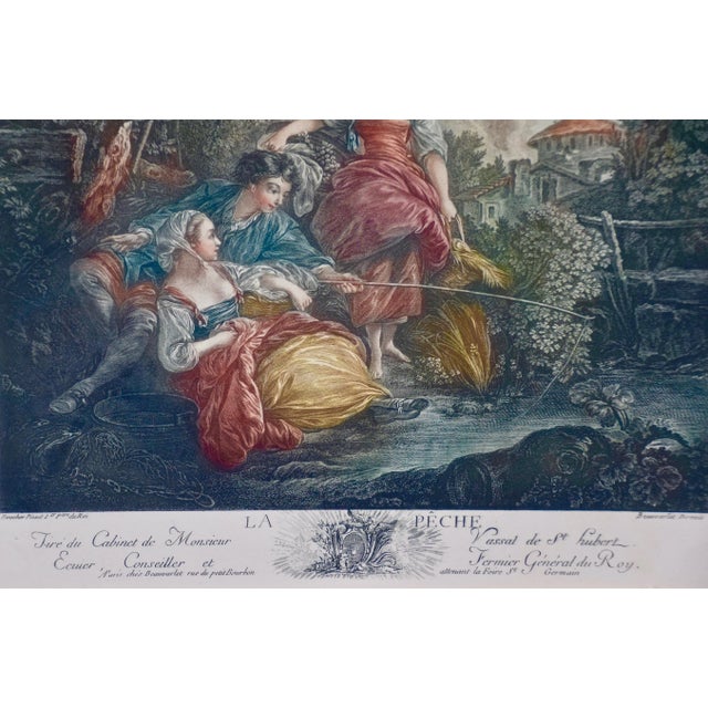rPair of Hand-Colored Romantic French Engravings After Francois Boucher For Sale - Image 12 of 12