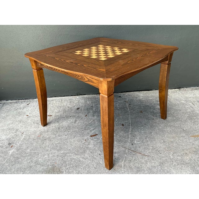 Chocolate Vintage Reversible Game Table For Sale - Image 8 of 12