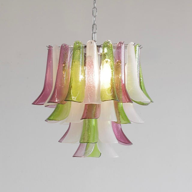 Green Murano Glass 4-Tier Chandelier, Italy For Sale - Image 8 of 8