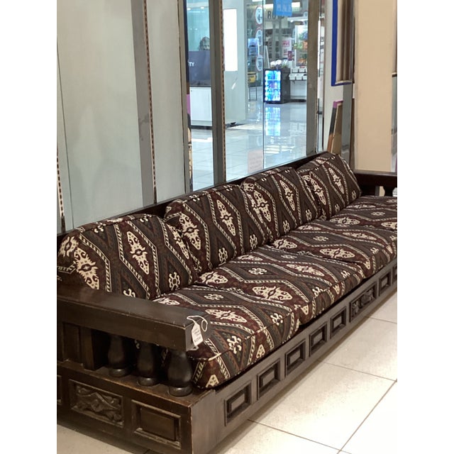 1940s Spanish Wooden Sofa For Sale - Image 4 of 8