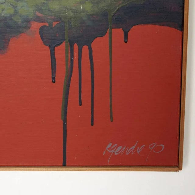 1990s Magic Realist Composition, 1990, Large Acrylic For Sale - Image 5 of 8