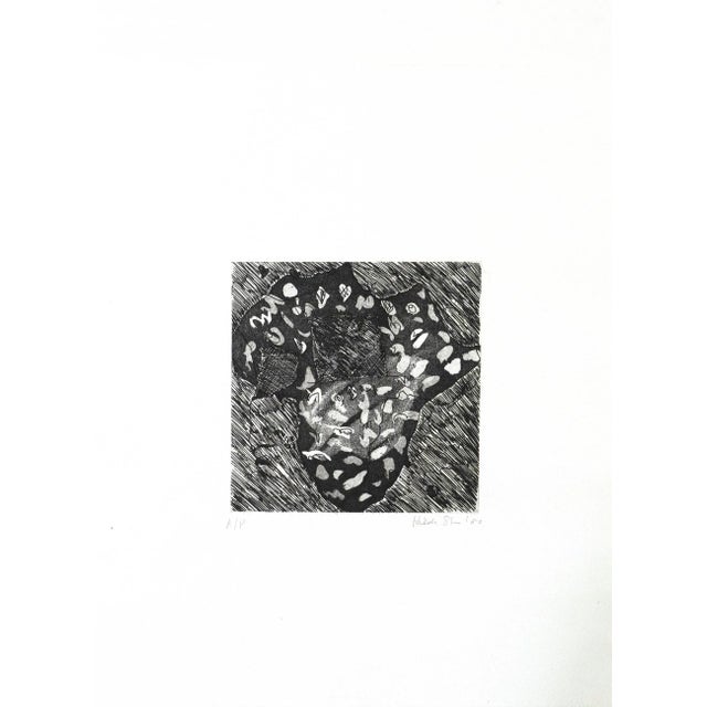 Etching by Canadian artist Hilda Shum 1980. Artist Proof. Printed on paper size 17" x 12". Image size 5.75" x 5.75".