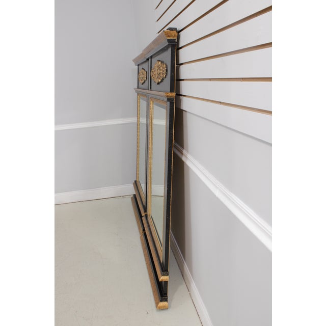 Age: Approx: 25 Years Old Details: Beveled Glass Mirrors Large Impressive Mirrors French Regency Style Distressed Black...