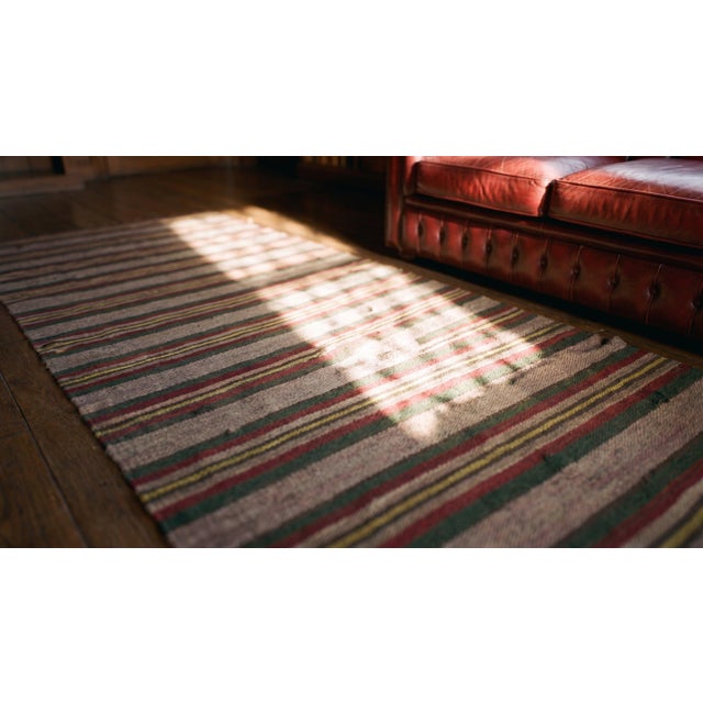 Early 20th Century American Felt Rag Rug For Sale - Image 9 of 10