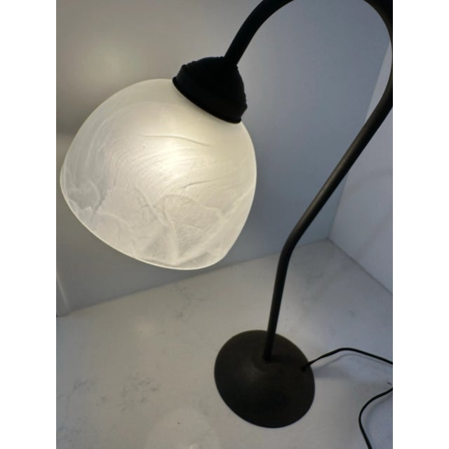 Pottery Barn Alabaster Patinated Metal Table Lamp For Sale In Los Angeles - Image 6 of 7