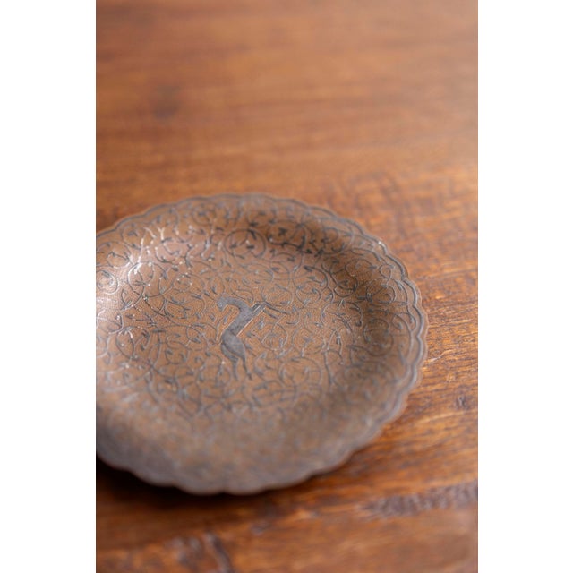 Art Deco Brass Dish with Deer Motif, France, 1930s For Sale - Image 4 of 11