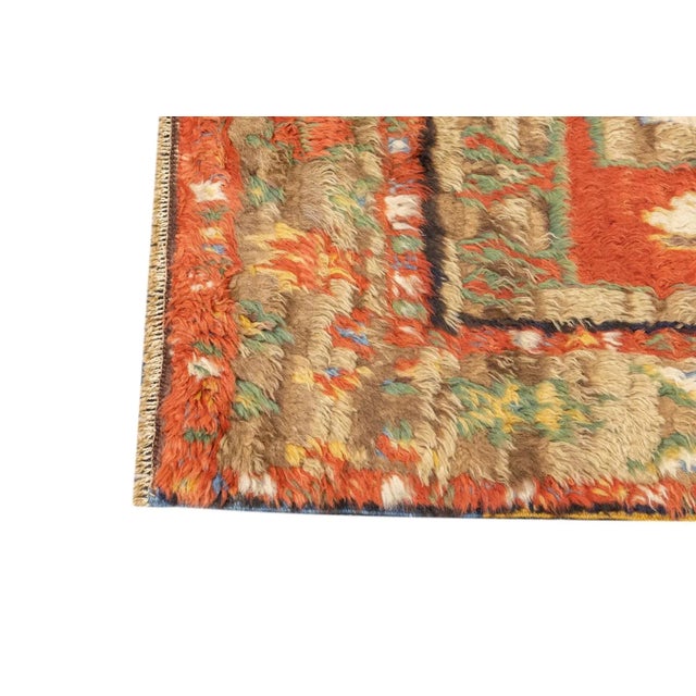 Antique Turkish Rug 3'6'' x 4'11'' For Sale - Image 11 of 12
