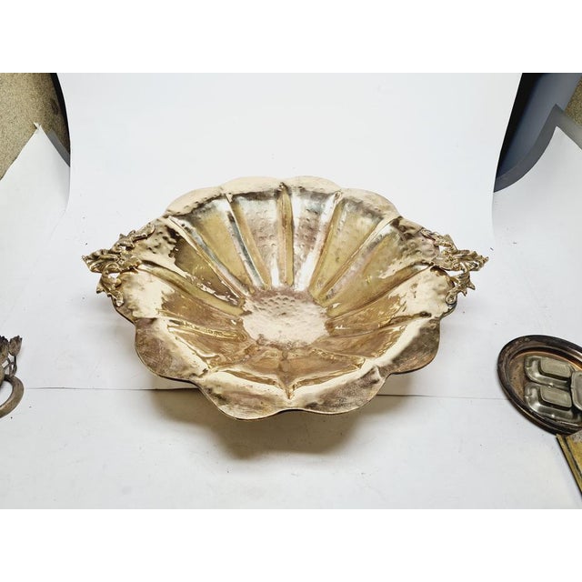 Art Deco Hammered Bowl on Stand, Germany, 1930s For Sale - Image 9 of 18