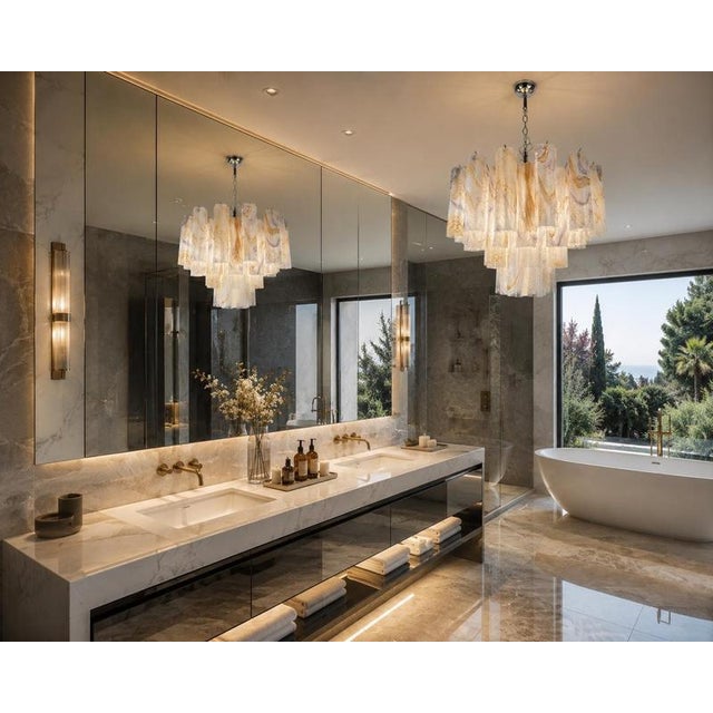 Vintage Murano Glass Chandelier, 1990 For Sale - Image 6 of 12