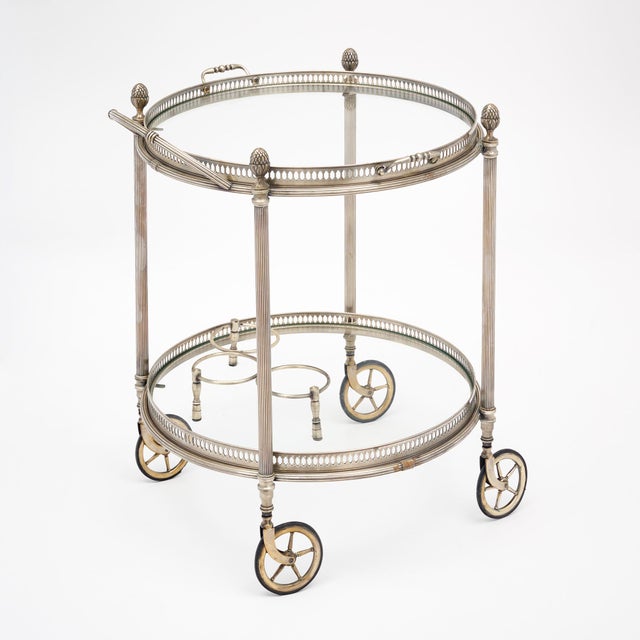 1940s French Art Deco Period Bar Cart For Sale In Austin - Image 6 of 9