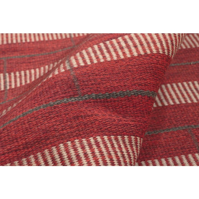 Vintage Swedish Rollakan Rug, 04'07 X 06'04 For Sale In Dallas - Image 6 of 10