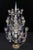 French Mid 20th Century French Crystal & Blue Glass Candelabra Table Lamp For Sale - Image 3 of 12