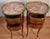 Wood 1880 Antique French Louis XV Walnut Inlaid Marble Top Nightstands Bedside Tables For Sale - Image 7 of 16