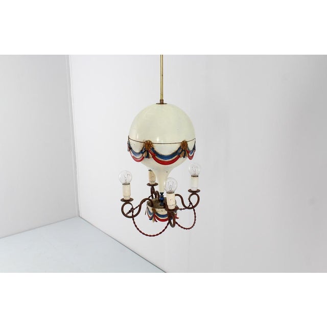 Blue Mid-Century French Air Ballon Ceiling Lamp, 1950s For Sale - Image 8 of 18