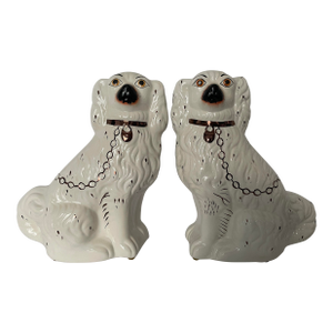 Mid 20th Century Staffordshire Style Dogs, a Pair