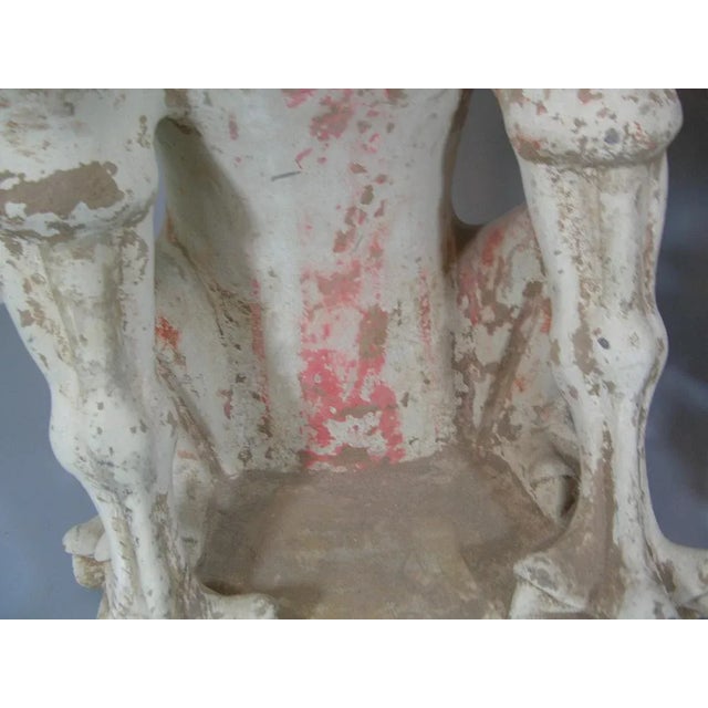 Asian Style Tang Dynasty Terra Cotta Earth Spirit Sculptures - a Pair For Sale - Image 4 of 11