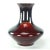Late 20th Century Late 20th Century Oxblood & Metallic Black Regency Style Vase For Sale - Image 5 of 8