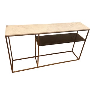 Cb2 2-Tone Marble Tv Stand For Sale