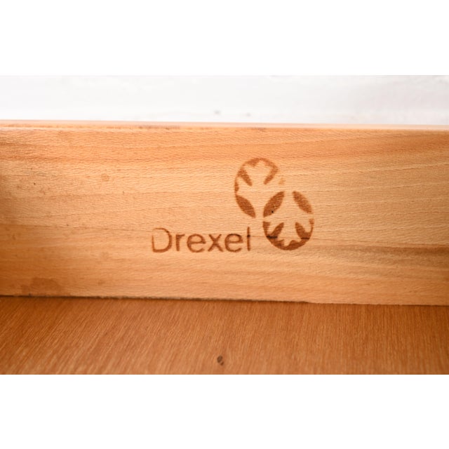 Brown Drexel Chippendale Mahogany Four-Drawer Bedside Chests, Newly Refinished For Sale - Image 8 of 12