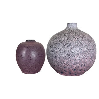 Ceramic Vase Objects from Römhild, Germany, 1970s, Set of 2 For Sale