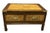 1970s Vintage Knob Creek Bookmatched Elm Burl Wood Campaign Coffee Table With Drawer For Sale - Image 5 of 5