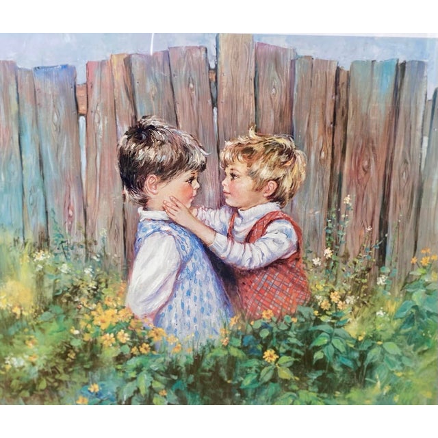 This nostalgic vintage piece a rare find and perfect for your living space. It is an authentic Mary Vickers signed...