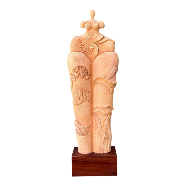 Vintage Ceramic Abstract Figurative Sculpture For Sale