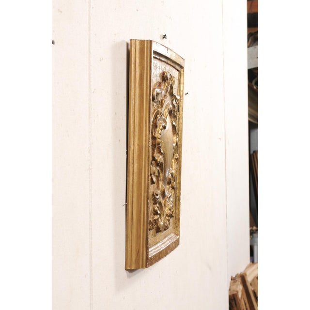 Wood French 19th C. Gilt Rocaille Wall Plaque For Sale - Image 7 of 7