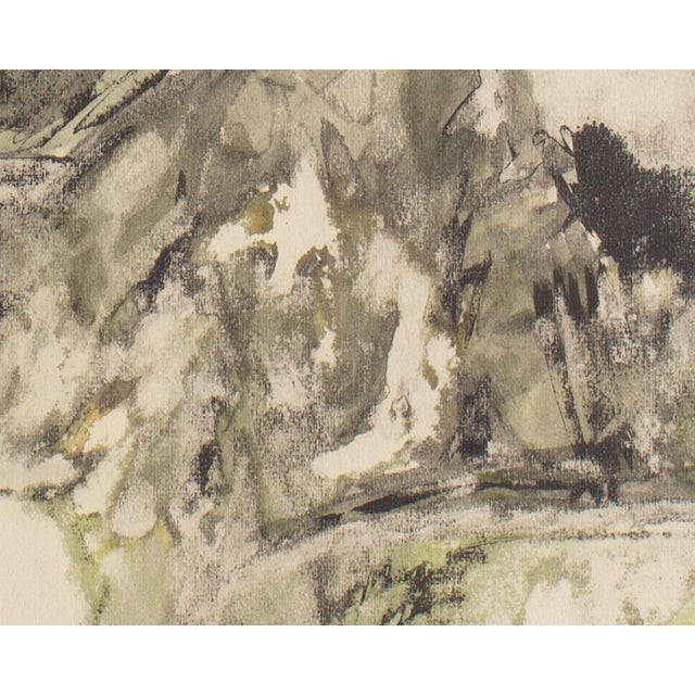 Contemporary 1960 “Grèce” Abstract Watercolor Painting by Le Rouse For Sale - Image 3 of 7