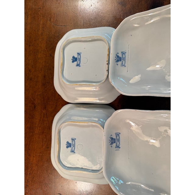 Mid 19th Century Mason's Patent Ironstone, Blue Willow and Chinoiserie , Vegetable Dishes - a Pair For Sale - Image 9 of 13