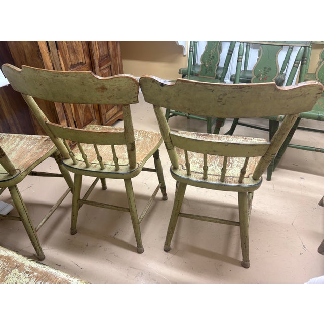 Set of 6 19th Century Hitchcock Style Chairs For Sale - Image 4 of 6