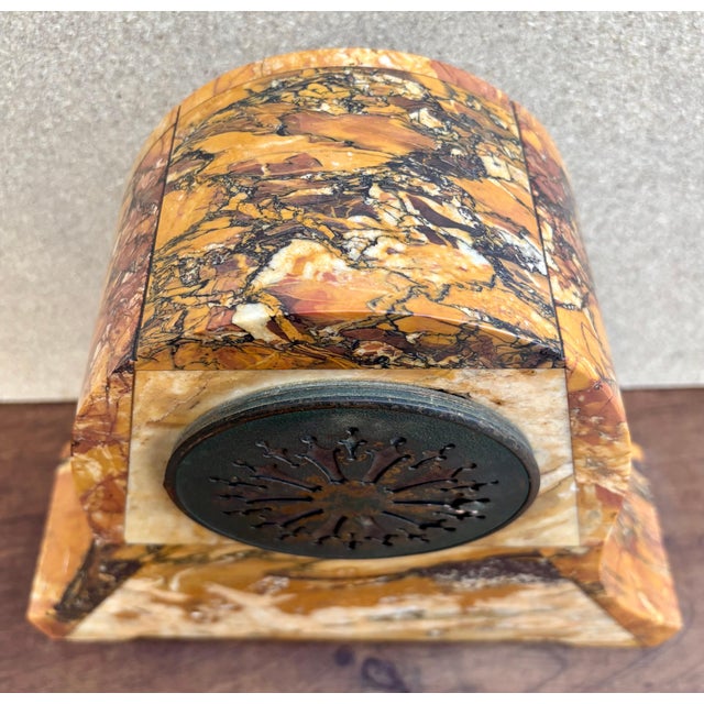 Classic French Mantel Clock by Société Clusienne, Marble Base, 1920 For Sale - Image 12 of 16