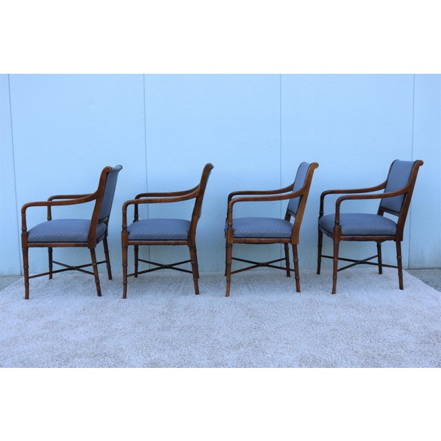 18th C. Southwood Furniture Vintage Mahogany Armchairs Set of 4