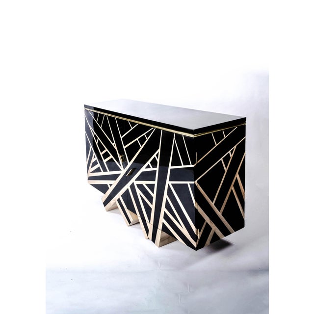 Lines Buffet in Black Pear Wood and White Holly by Aymeric Lefort For Sale - Image 11 of 15