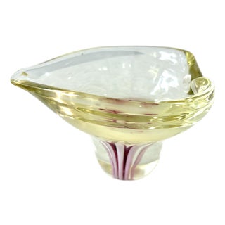 Vintage Murano Art Glass Bowl For Sale