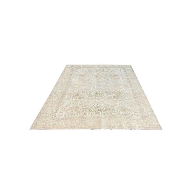 1960s Vintage Old Persian Tabriz Area Rug 7x10 For Sale - Image 4 of 7
